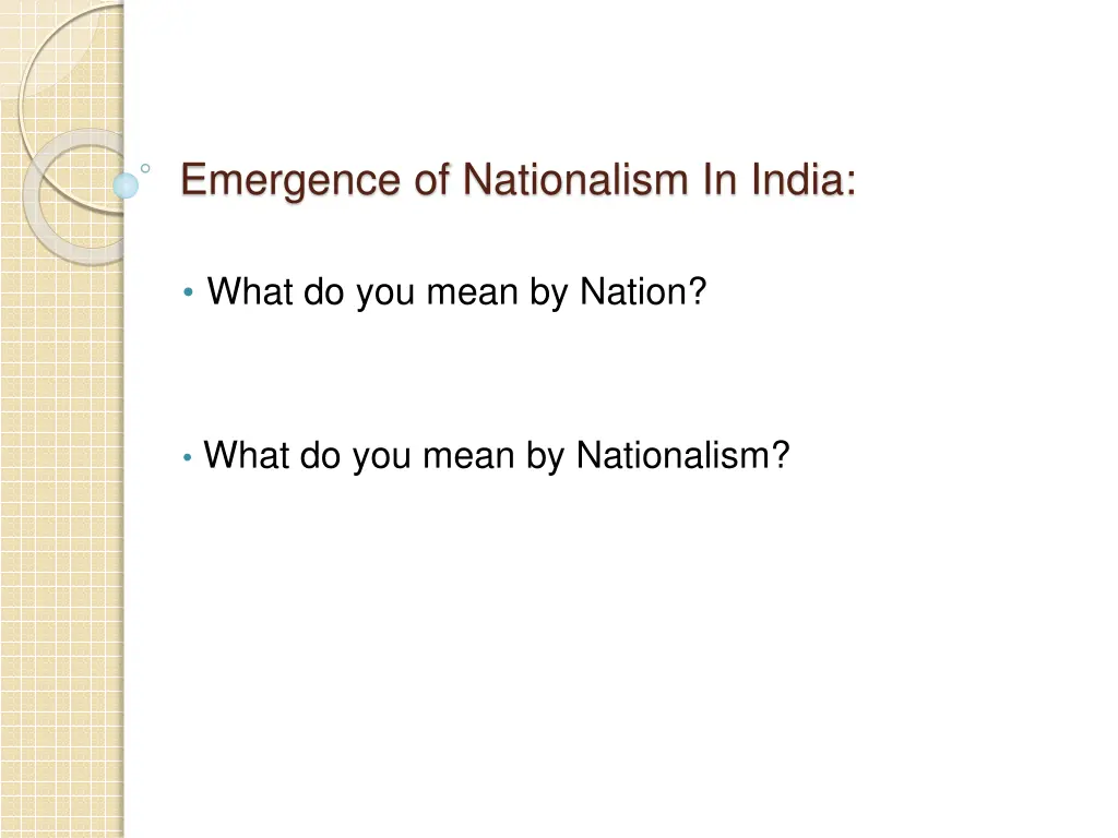 emergence of nationalism in india