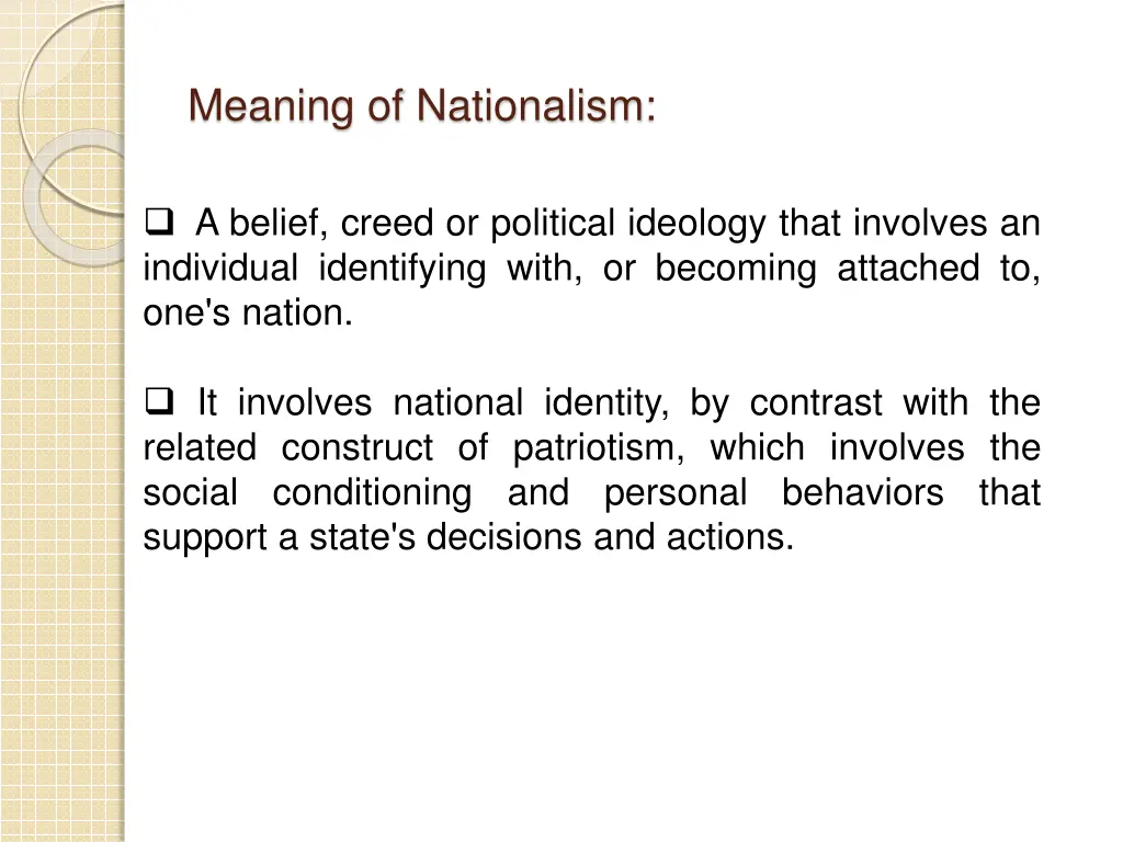 meaning of nationalism