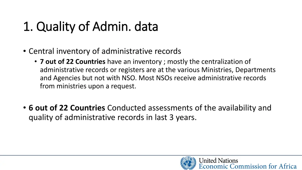 1 quality of admin data 1 quality of admin data