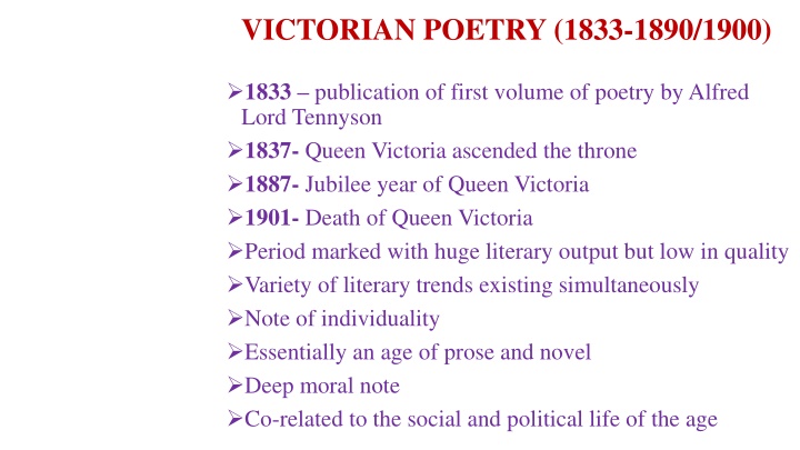 victorian poetry 1833 1890 1900