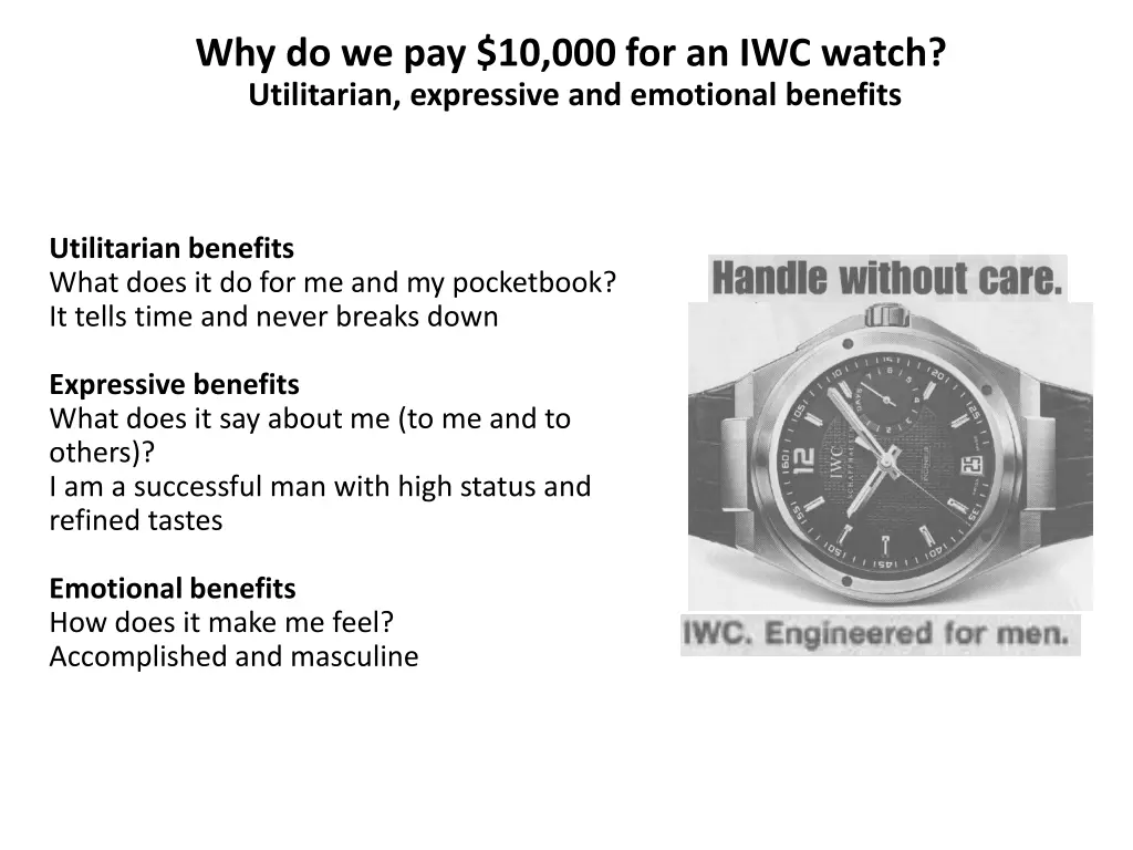 why do we pay 10 000 for an iwc watch utilitarian