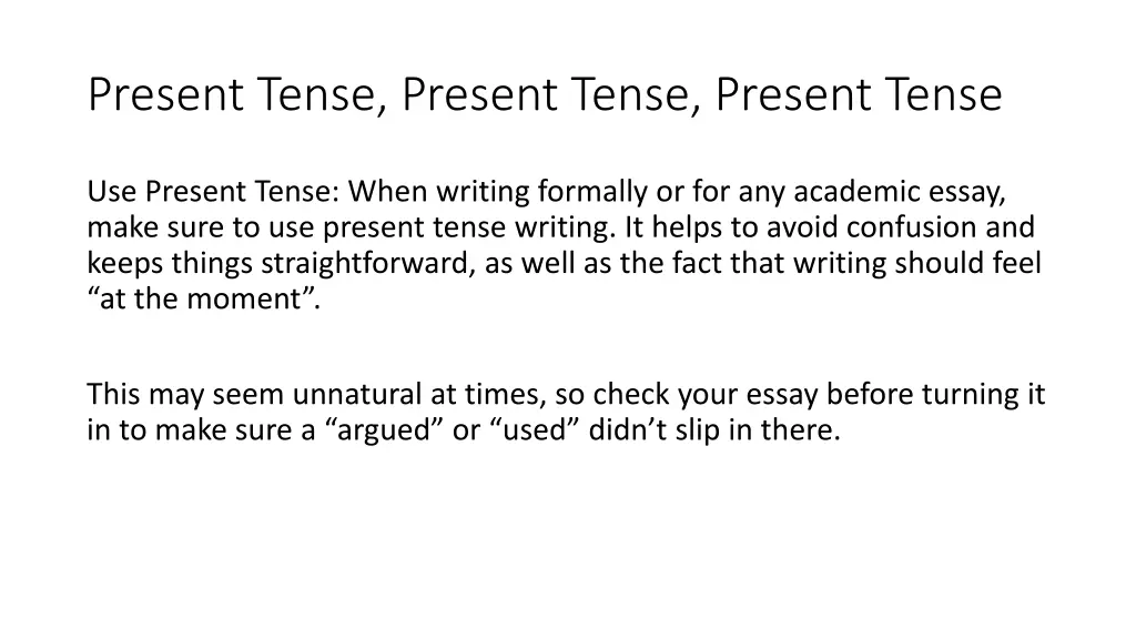 present tense present tense present tense