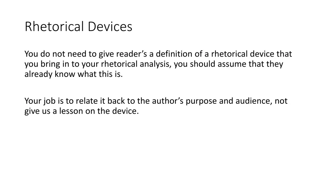 rhetorical devices