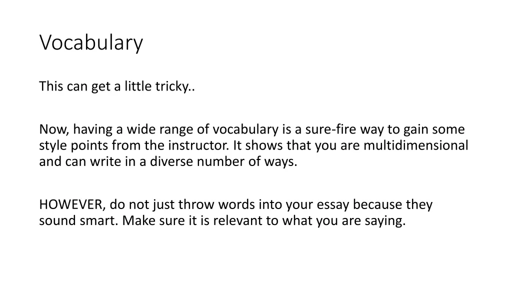 vocabulary