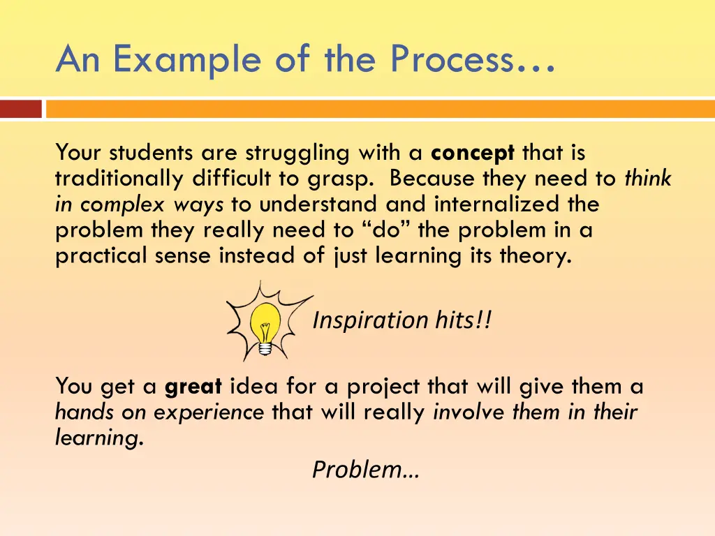 an example of the process