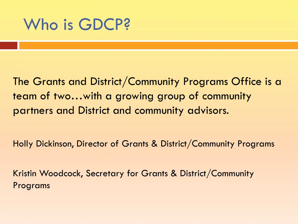 who is gdcp