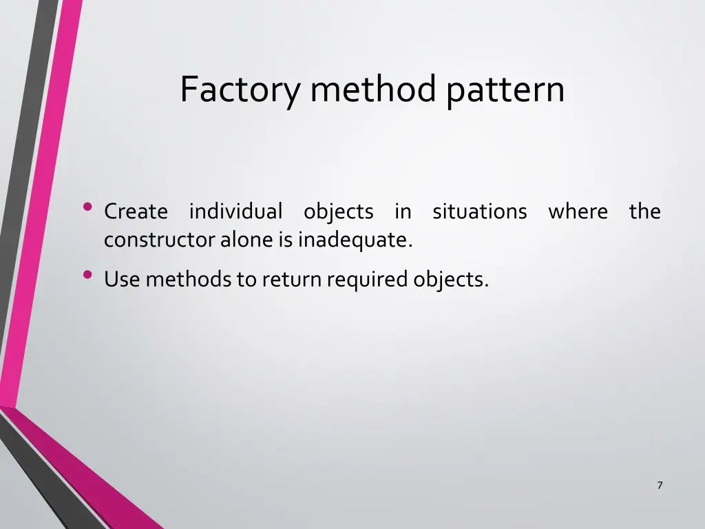 factory method pattern