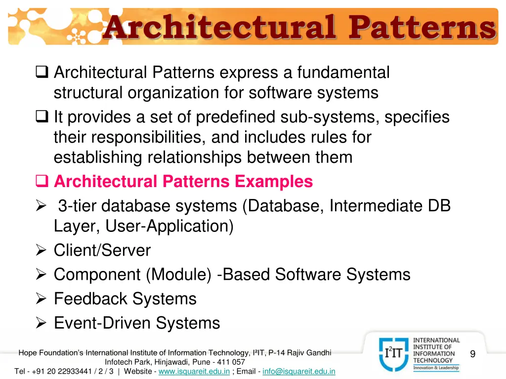 architectural patterns