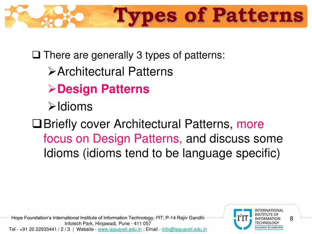 types of patterns