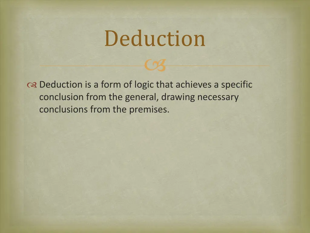 deduction