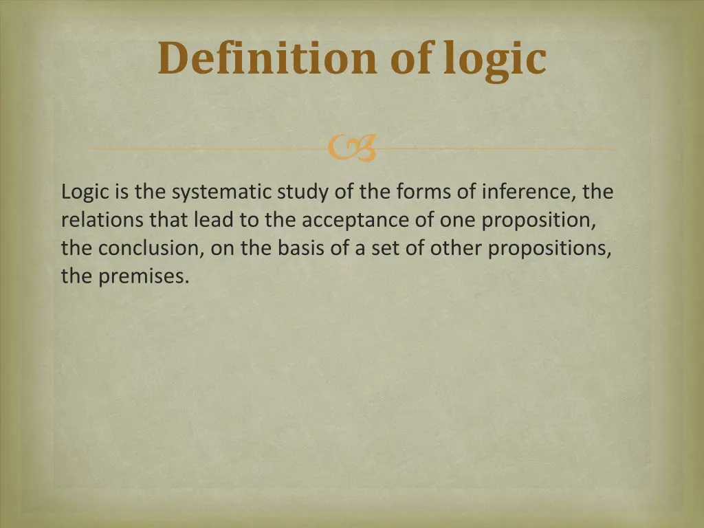 definition of logic