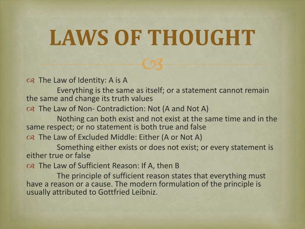laws of thought