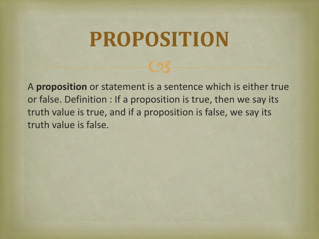 proposition