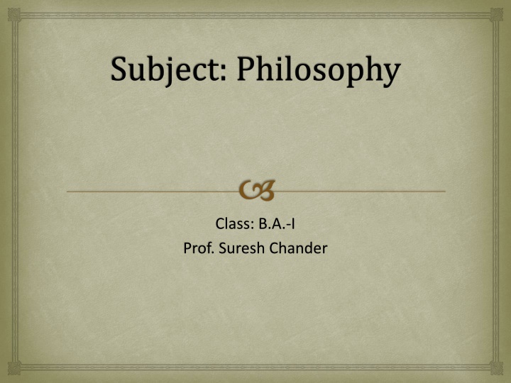 subject philosophy