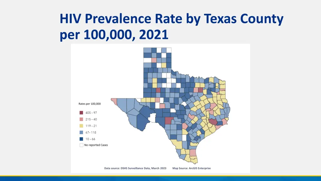 hiv prevalence rate by texas county