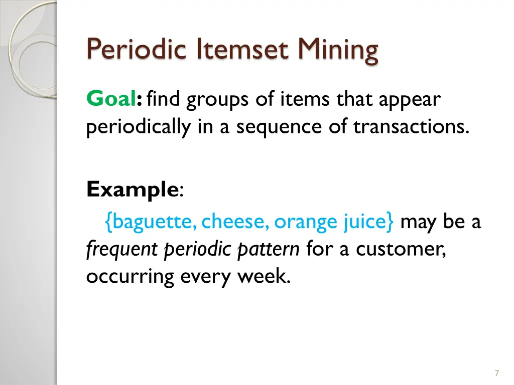 periodic itemset mining