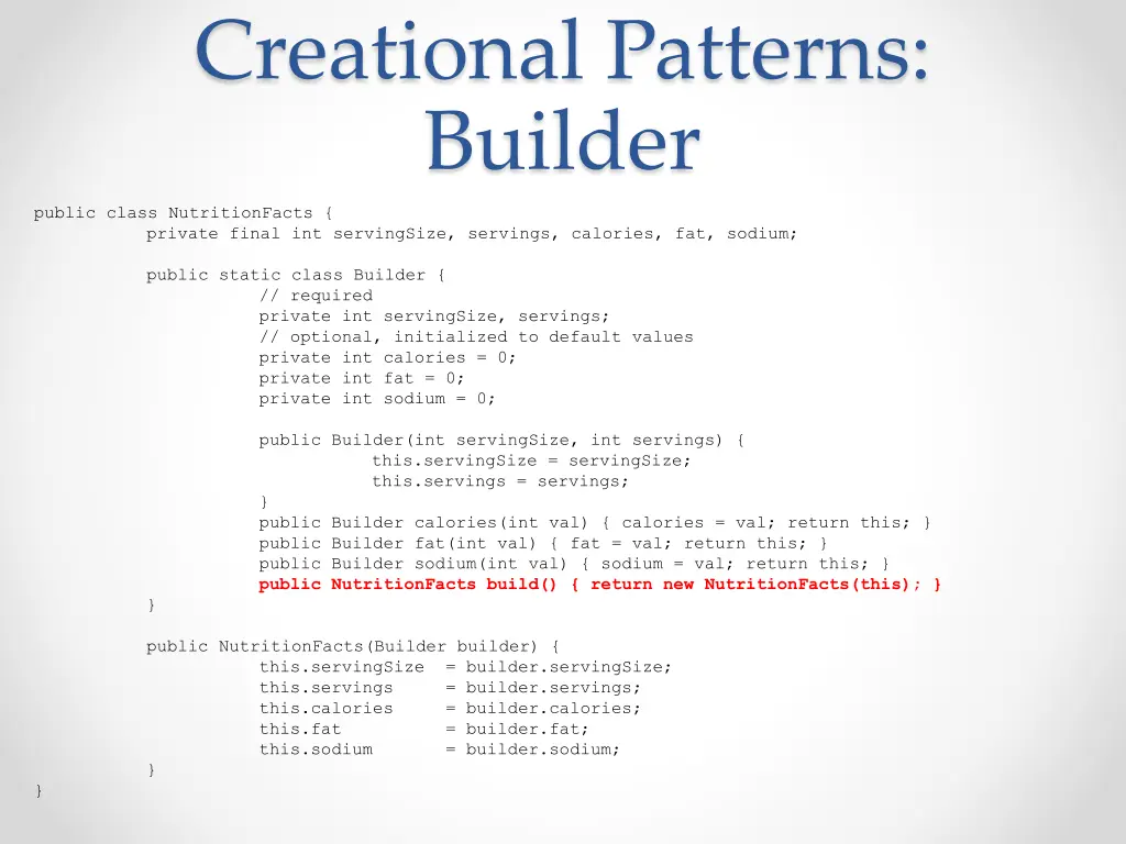 creational patterns builder 1