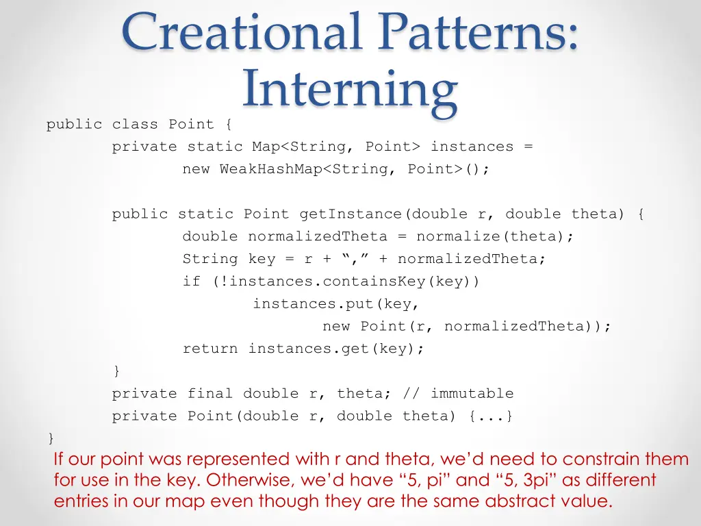 creational patterns interning public class point 2