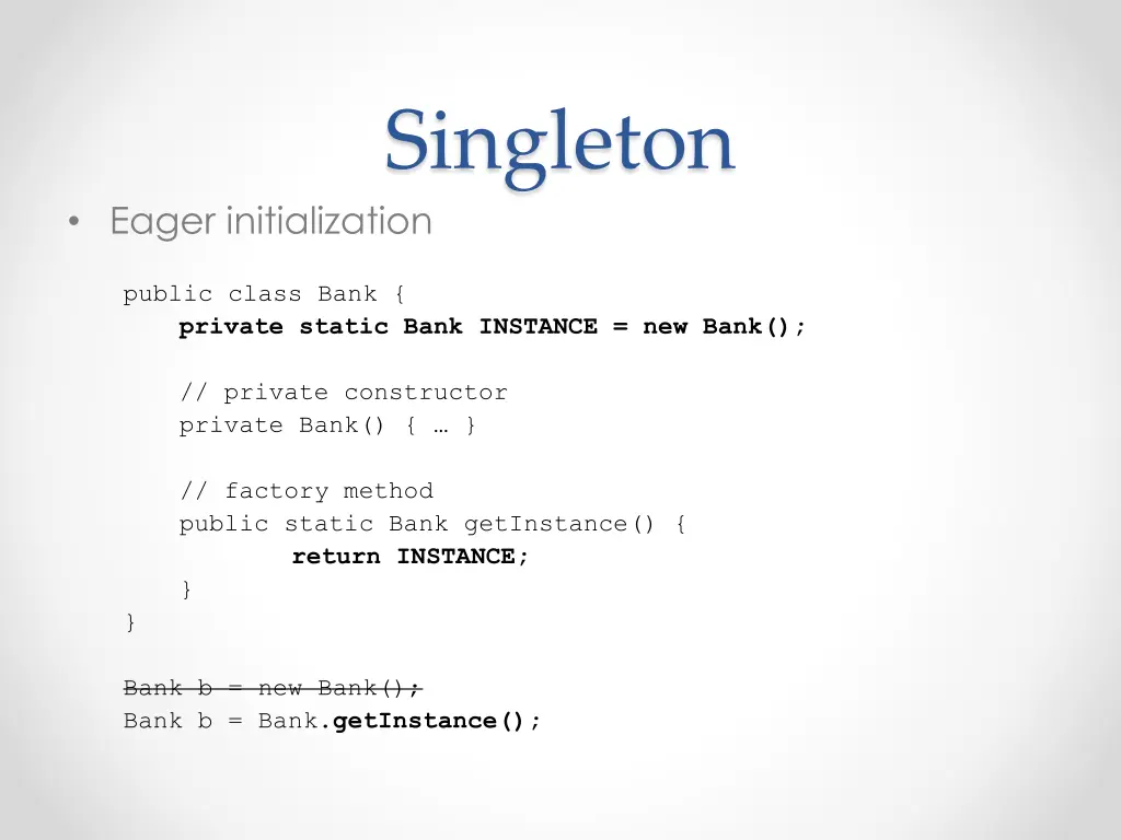 singleton 1