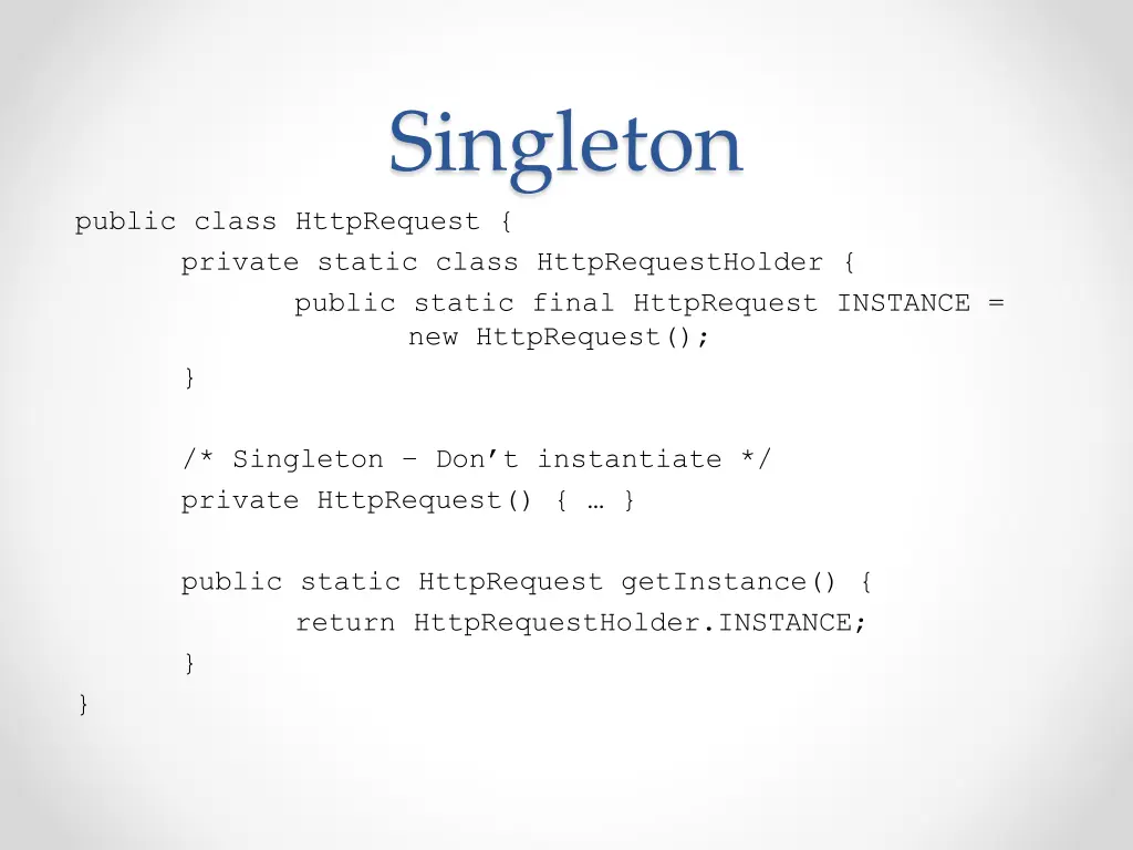 singleton 4