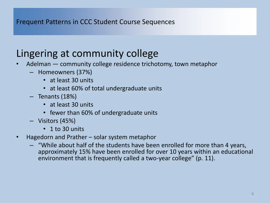frequent patterns in ccc student course sequences 4