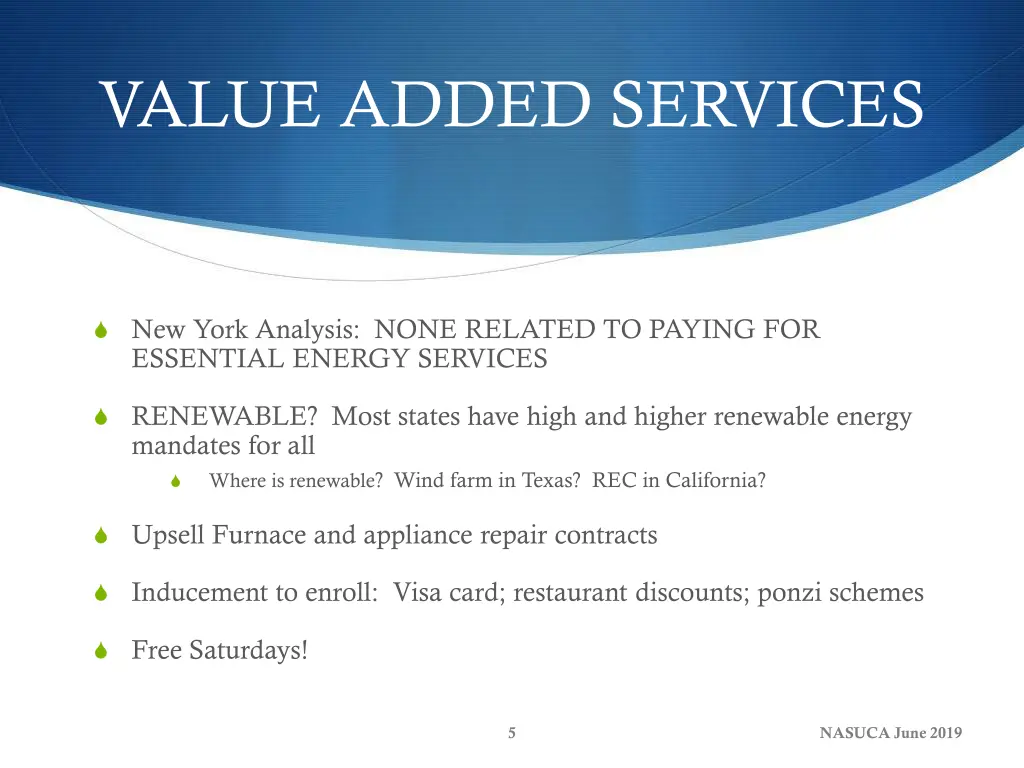 value added services