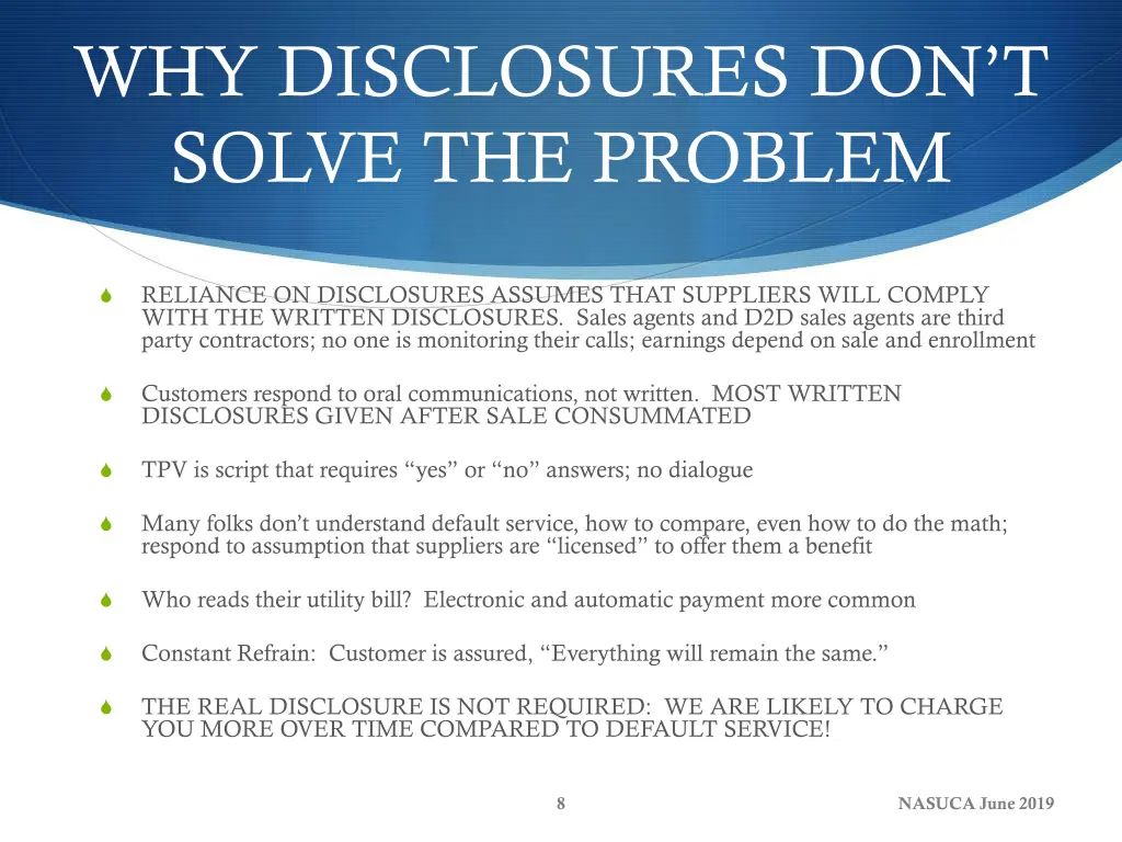 why disclosures don t solve the problem