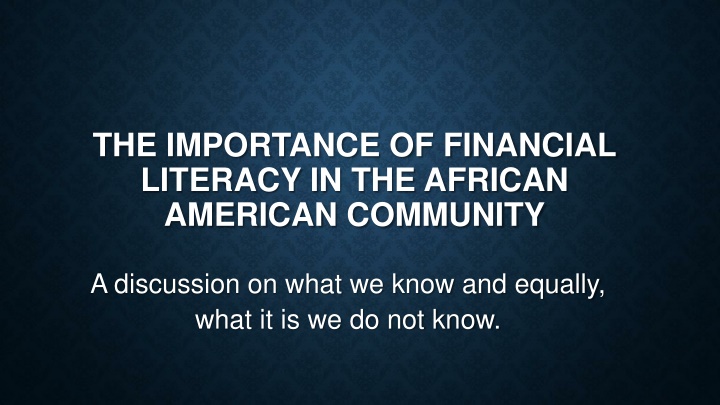 the importance of financial literacy