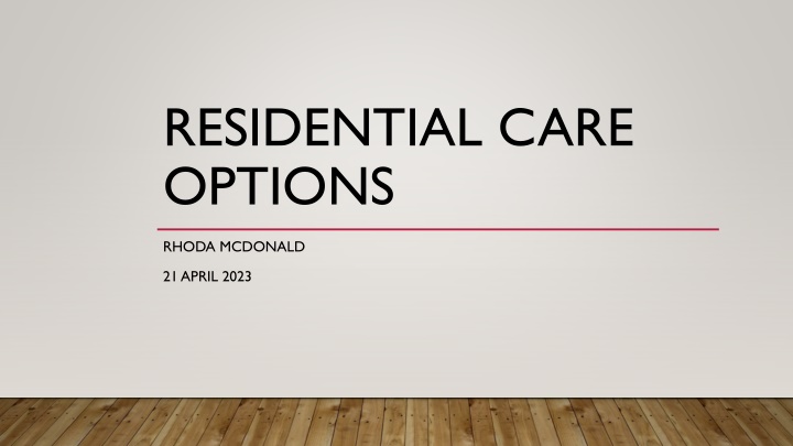 residential care options