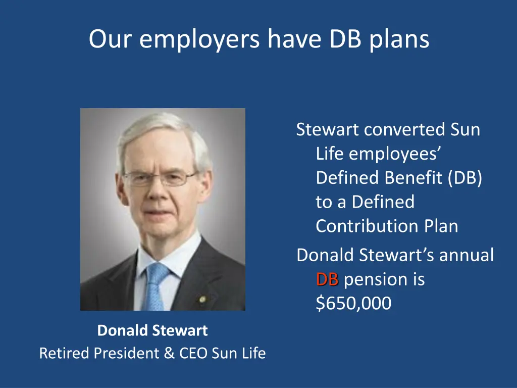 our employers have db plans