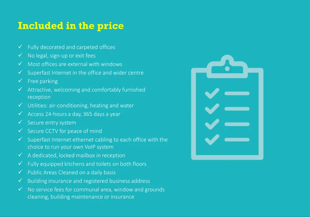 included in the price