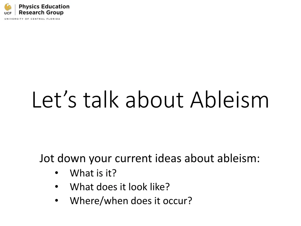 let s talk about ableism