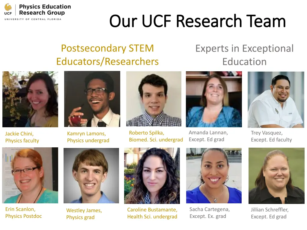 our ucf research team our ucf research team