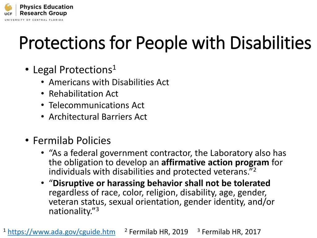 protections for people with disabilities