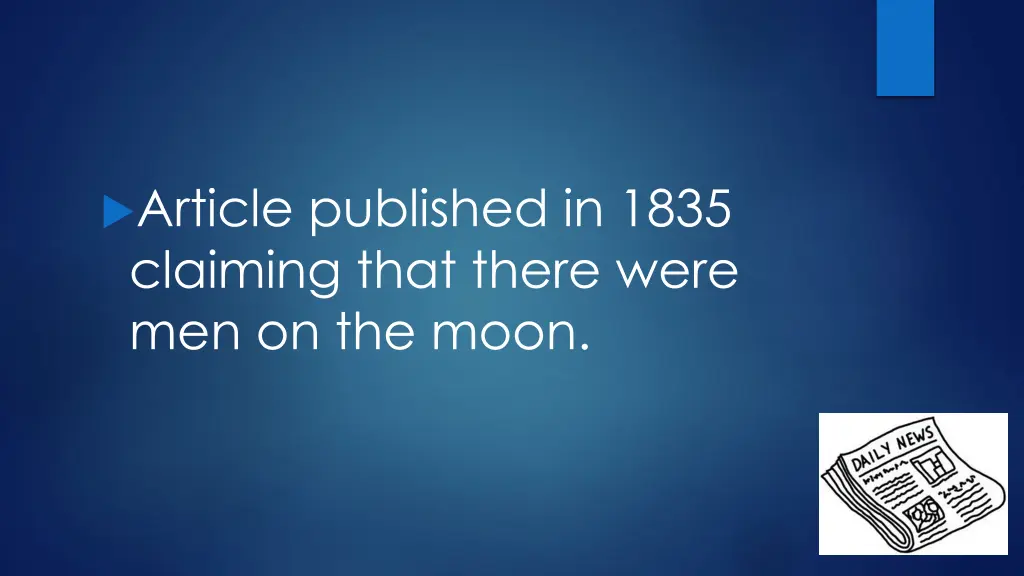 article published in 1835 claiming that there