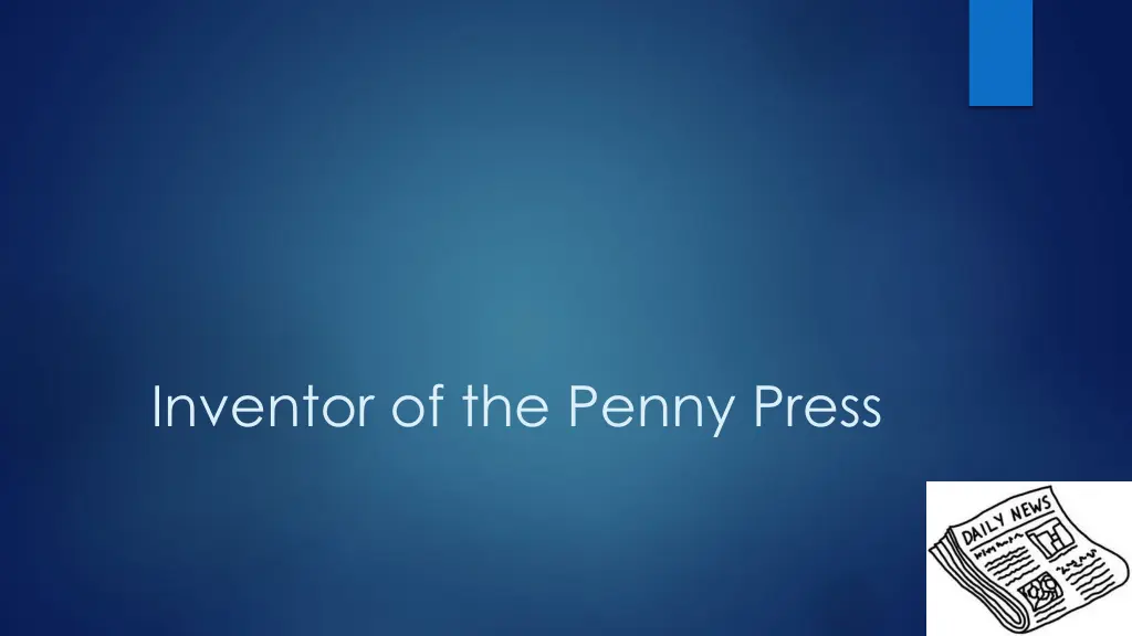 inventor of the penny press