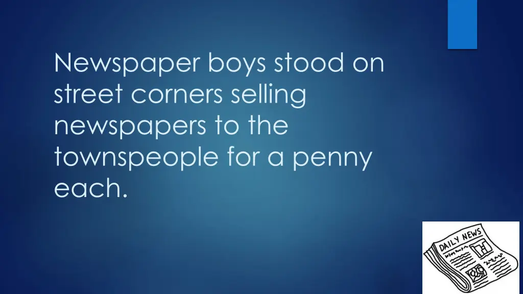 newspaper boys stood on street corners selling