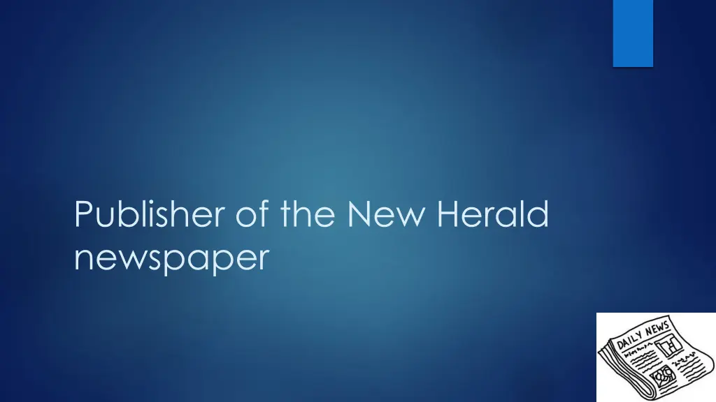 publisher of the new herald newspaper
