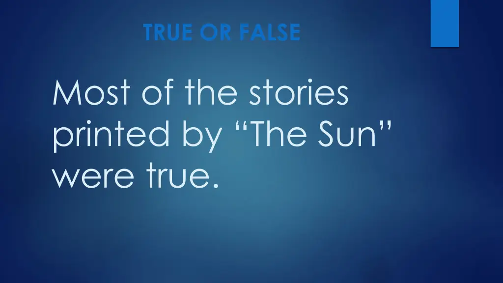 true or false