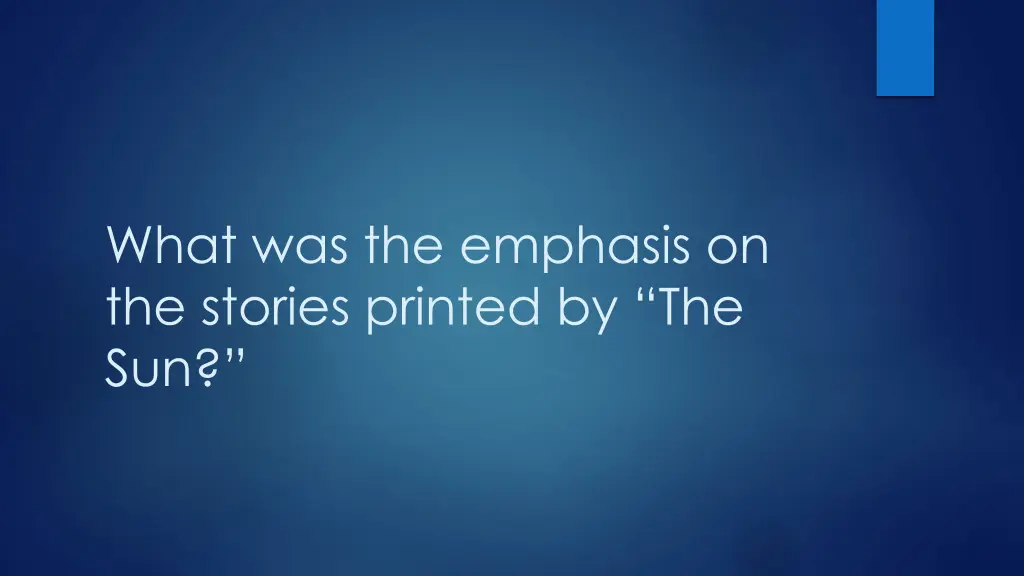 what was the emphasis on the stories printed