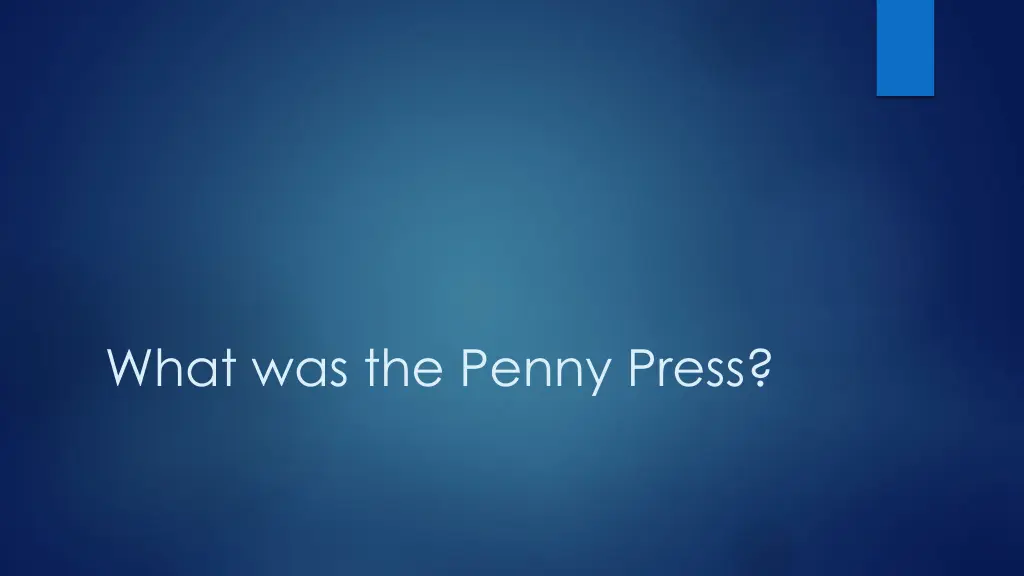 what was the penny press