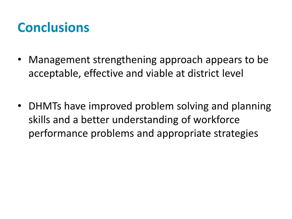 conclusions