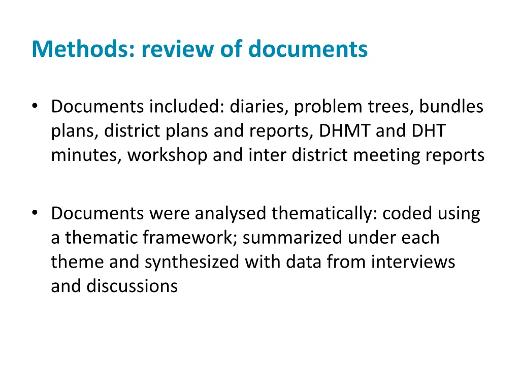methods review of documents