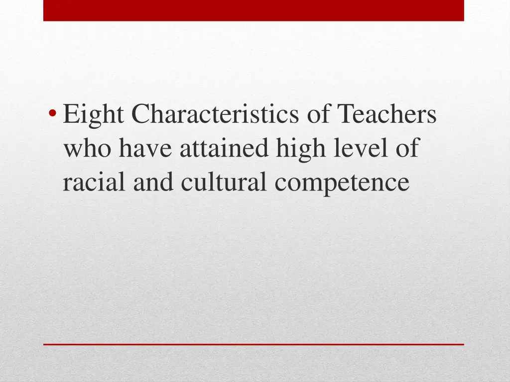 eight characteristics of teachers who have