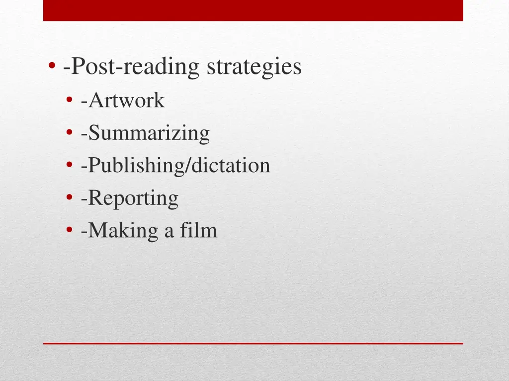 post reading strategies artwork summarizing
