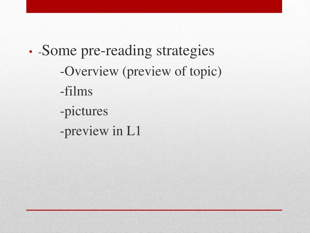 some pre reading strategies overview preview