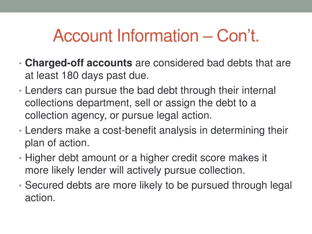 account information con t 4