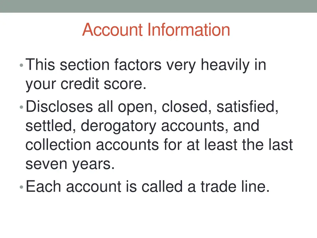 account information