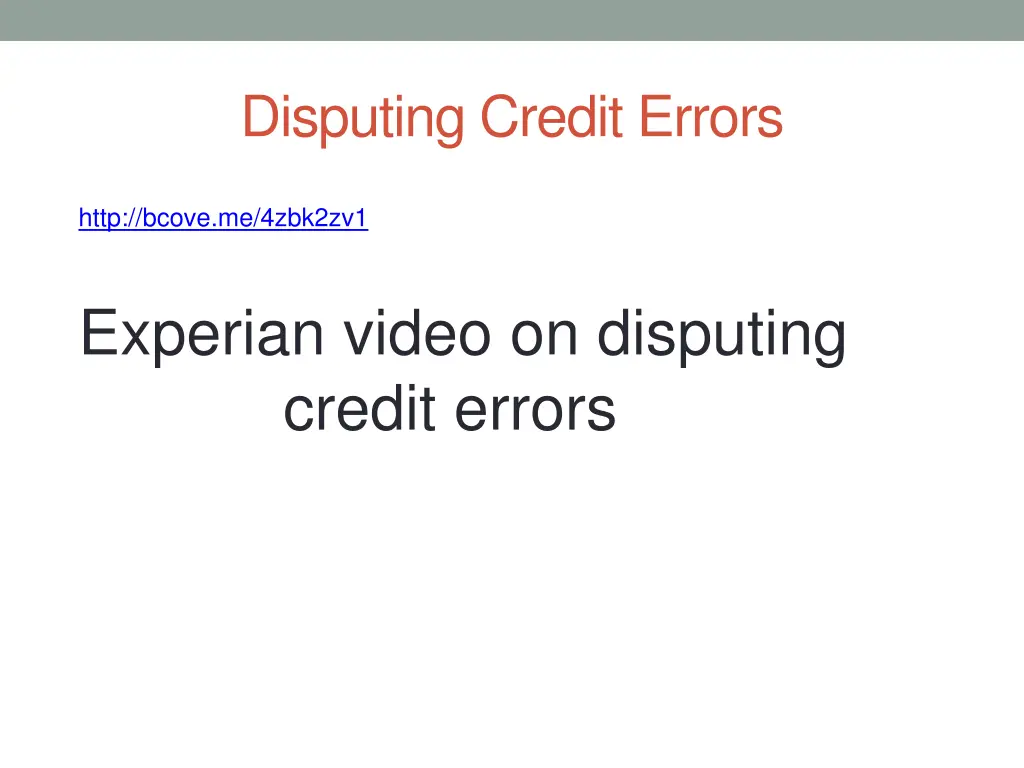 disputing credit errors