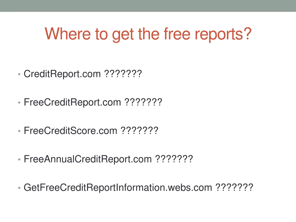 where to get the free reports
